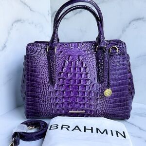 Brahmin Small Finley Satchel in Ultraviolet